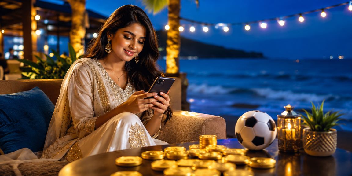 কক্সবাজারে সমুদ্র সৈকতে মোবাইলে tk68 ফুটবল গেম খেলছেন এক খেলোয়াড়